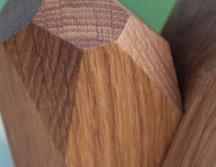 soliflore vase bois massif forme cristaux minéraux